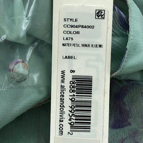 Alice + Olivia A+O Womens Size XS Top Annmarie Smocked High Neck Tank BRAND NEW - Picture 13 of 16